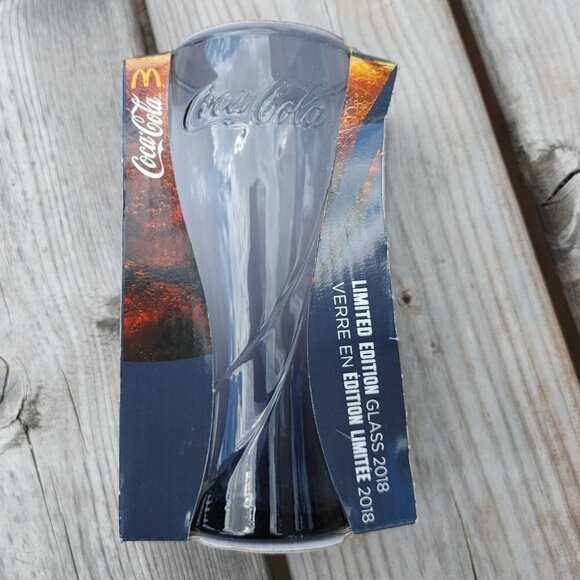 McDonald's 2018 Grey Coca-Cola Coke Glass Exclusive Limited Edition New … - Picture 1 of 5